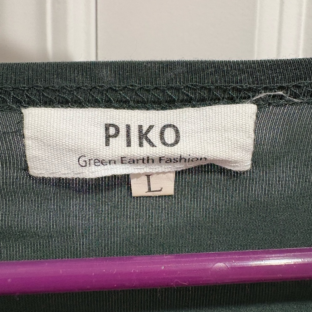 Piko 1988 Forest Green Long Sleeve Dress - Picture 2 of 4